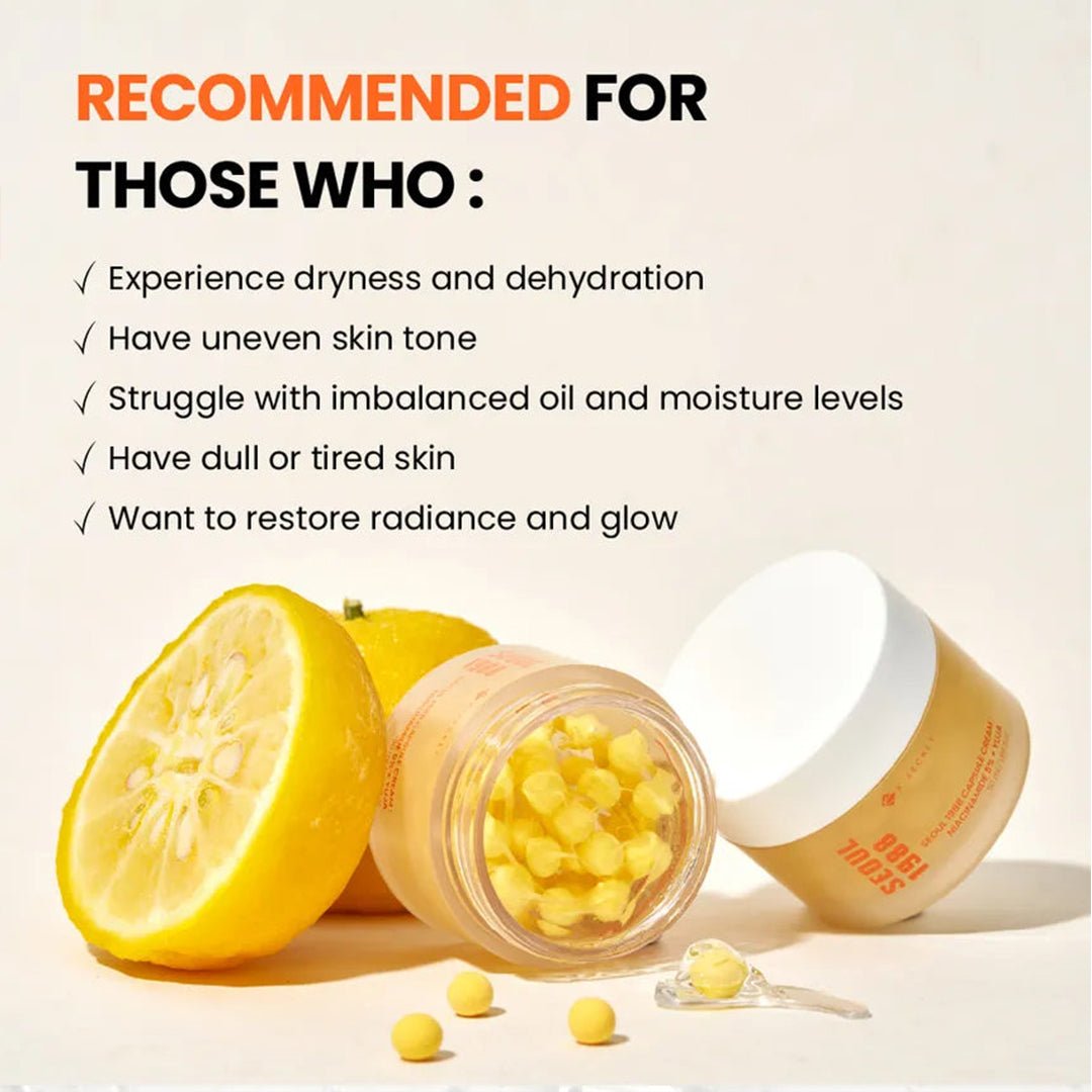 K-Secret Seoul 1988 Capsule Cream : Niacinamide 5% + YUJA Moisturizer - XOXO cosmetics