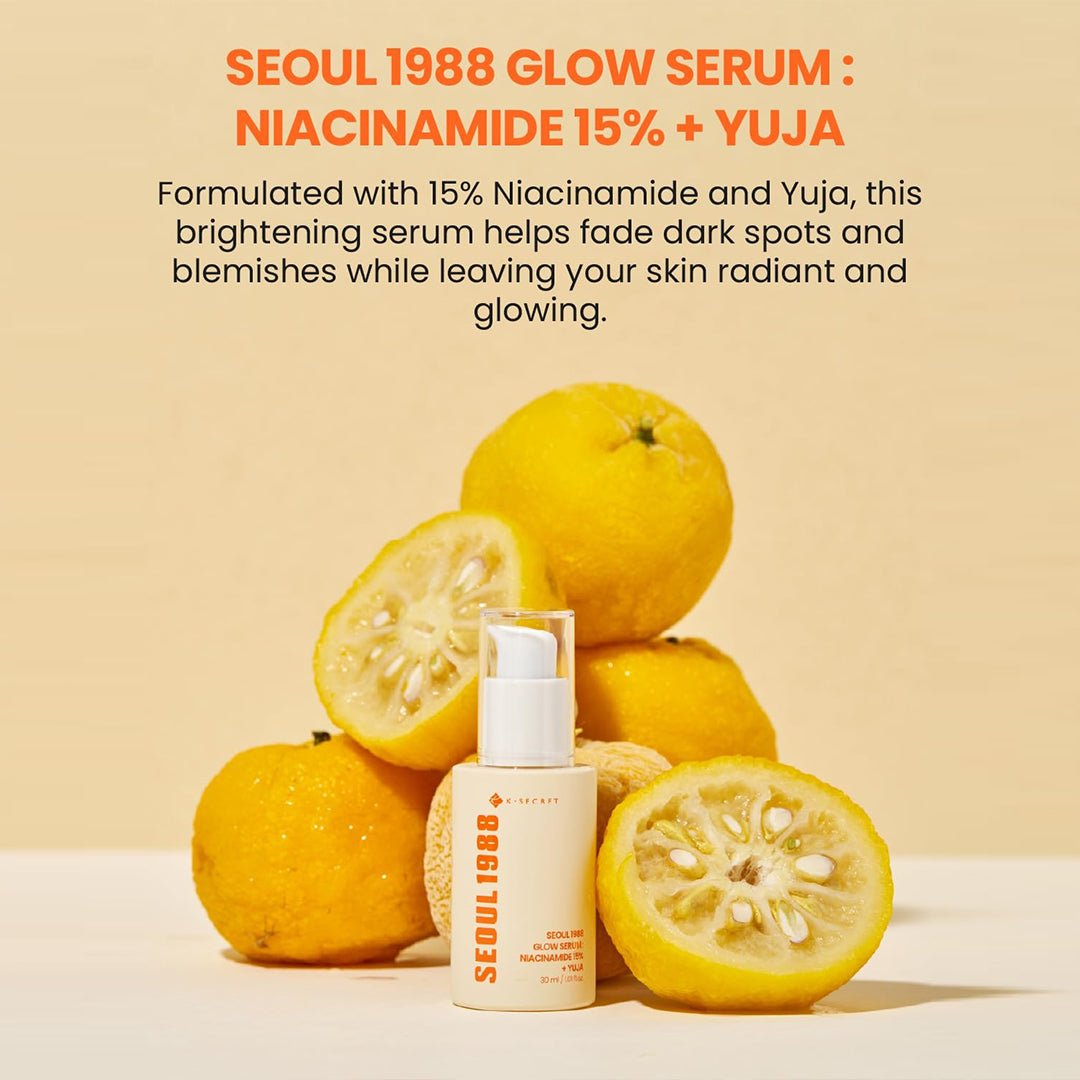 K-Secret Seoul 1988 Glow Serum : Niacinamide 15% + YUJA - 30ml Face Serum - XOXO cosmetics