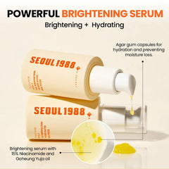 K-Secret Seoul 1988 Glow Serum : Niacinamide 15% + YUJA - 30ml Face Serum - XOXO cosmetics