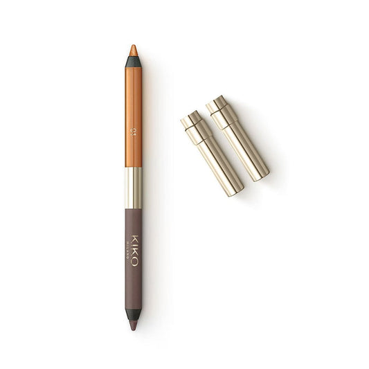 KIKO Joyful Holiday Lasting Duo Eye Pencil - 01 Kohl Kajal - XOXO cosmetics