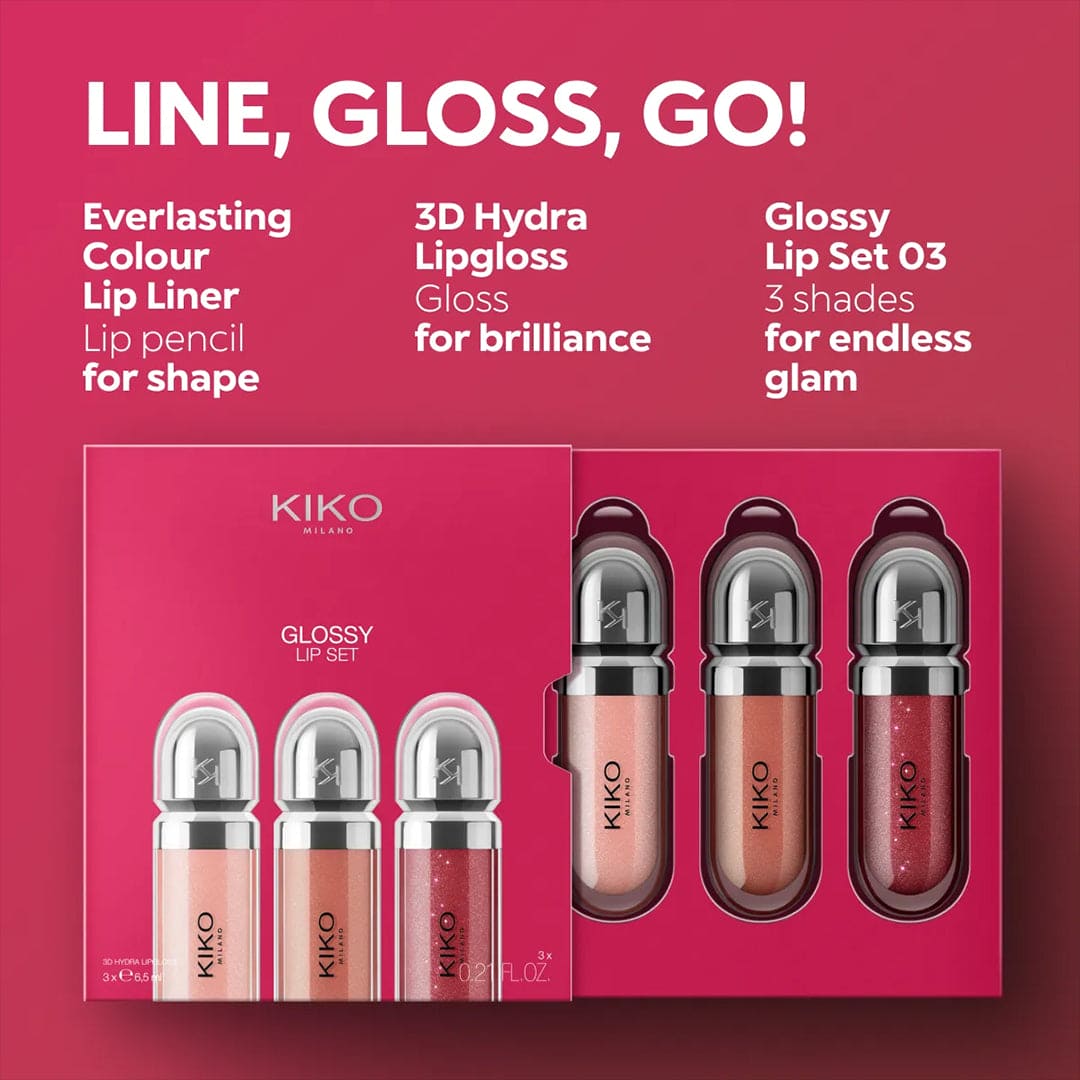 KIKO Milano Glossy Lip Set - #03 Lip Kit - XOXO cosmetics