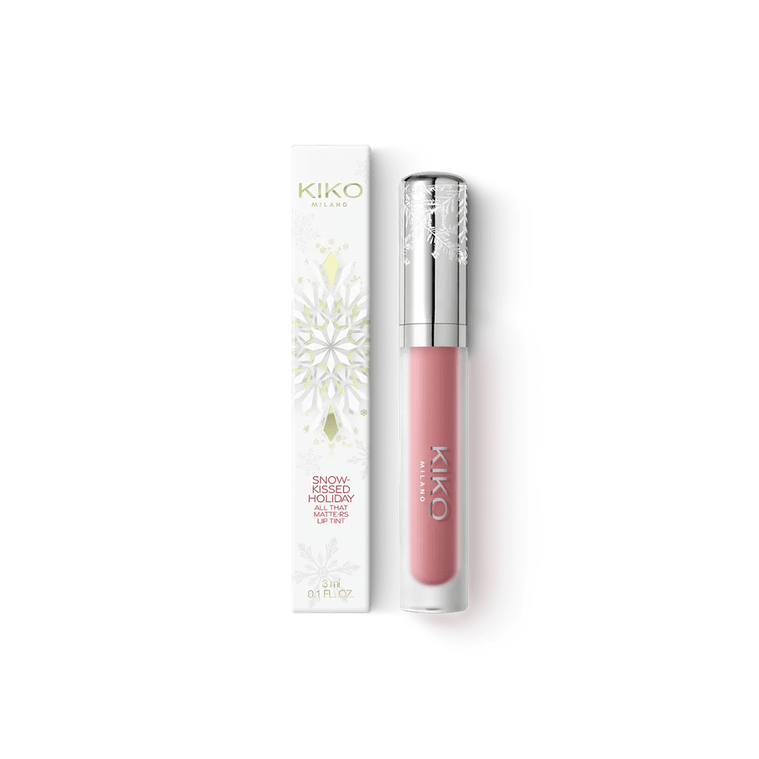 KIKO Milano Snow-Kissed Holiday Lip Tint - 01 Rose Retreat Lip Tint - XOXO cosmetics