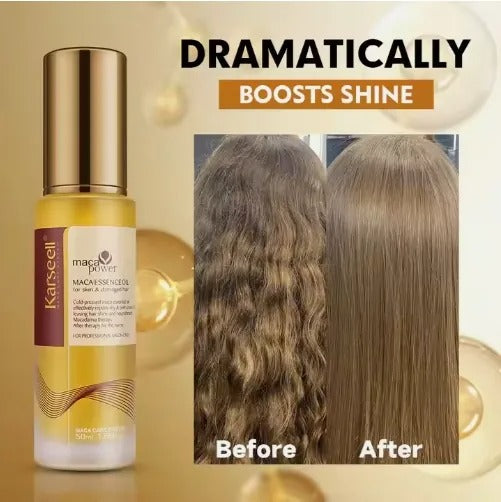 Karseell Maca Essence Oil For Body, Damaged Hair - 50ml Hair Oil - XOXO cosmetics