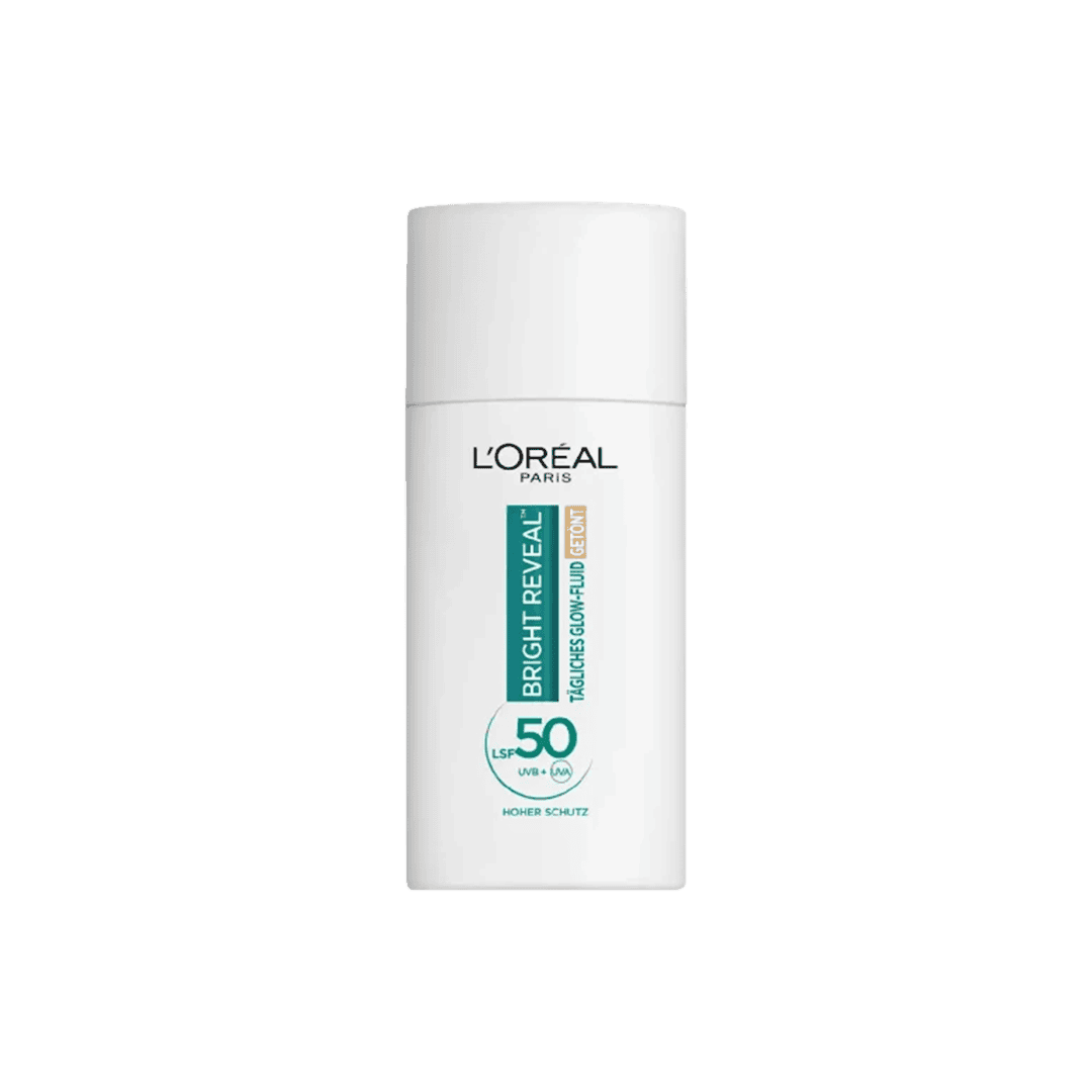L'Oreal Paris Bright Reveal SPF50 Getinte Glow Fluid - 50ml Sunblock - XOXO cosmetics