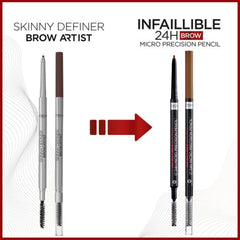 L'Oréal Paris Infaillible Brow 24H Micro Precision Pencil - 5.0 Light Brunette Eyebrow - XOXO cosmetics