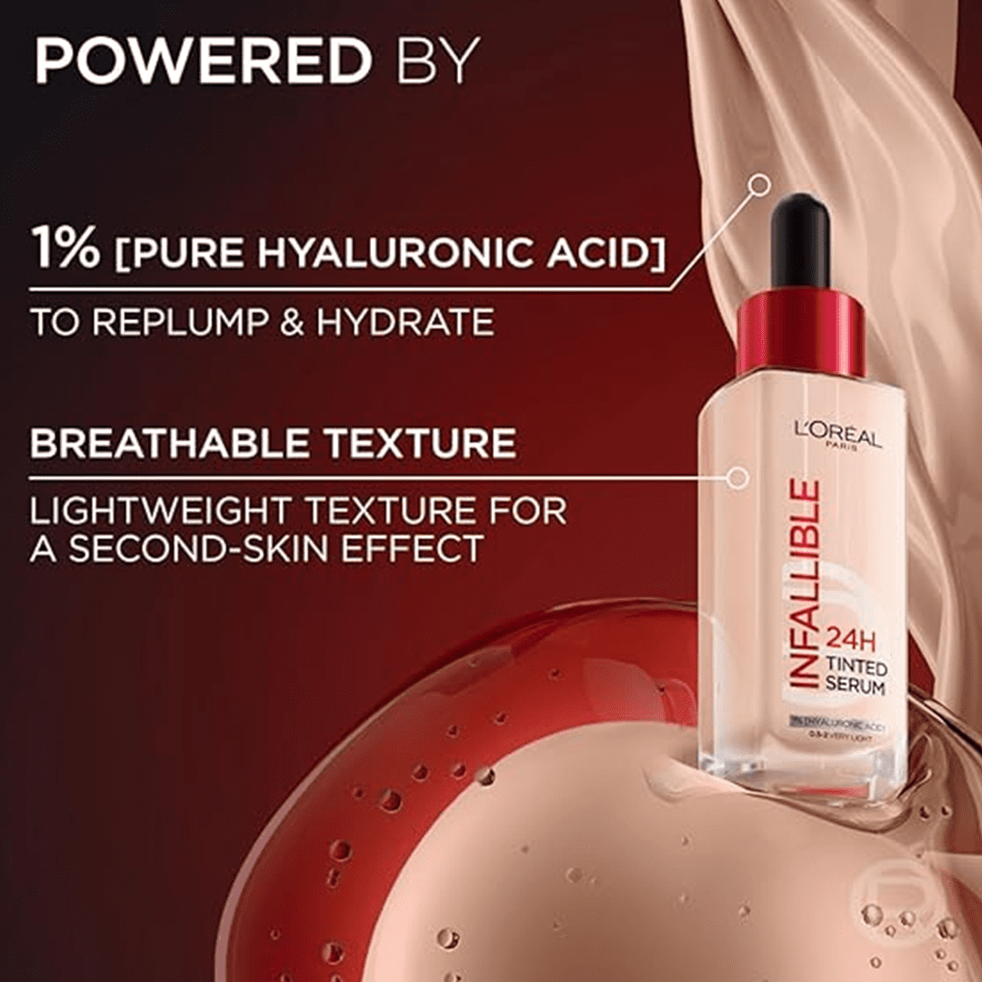 L’Oréal Paris Infallible 24H Tinted Serum Foundation - 2-3 Light Foundation - XOXO cosmetics