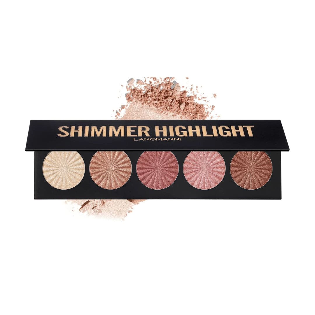 LANGMANNI 8 Colors Highlighter Powder Palette Highlighter - XOXO cosmetics