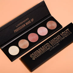 LANGMANNI 8 Colors Highlighter Powder Palette Highlighter - XOXO cosmetics