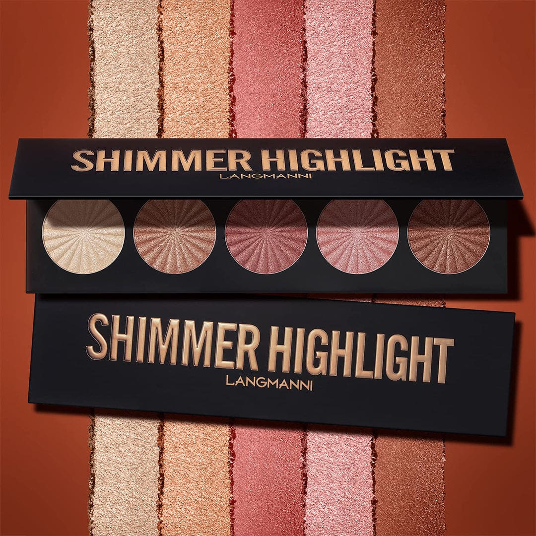 LANGMANNI 8 Colors Highlighter Powder Palette Highlighter - XOXO cosmetics