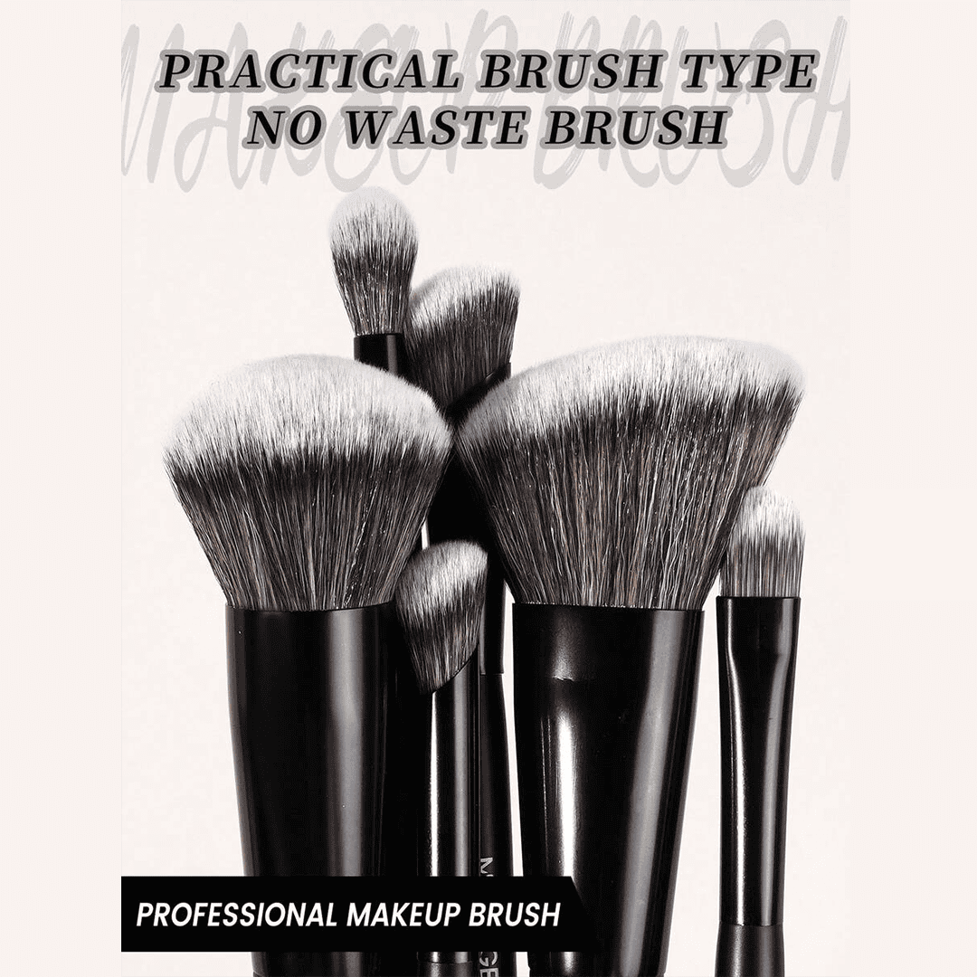 MAANGE 10Pcs Professional Dual-Ended Makeup Brush Set + Cosmetics Bag Makeup Tools - XOXO cosmetics