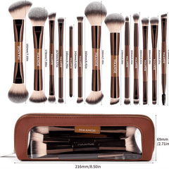 MAANGE 13Pcs Makeup Brush Set + Cosmetics Bag Makeup Tools - XOXO cosmetics