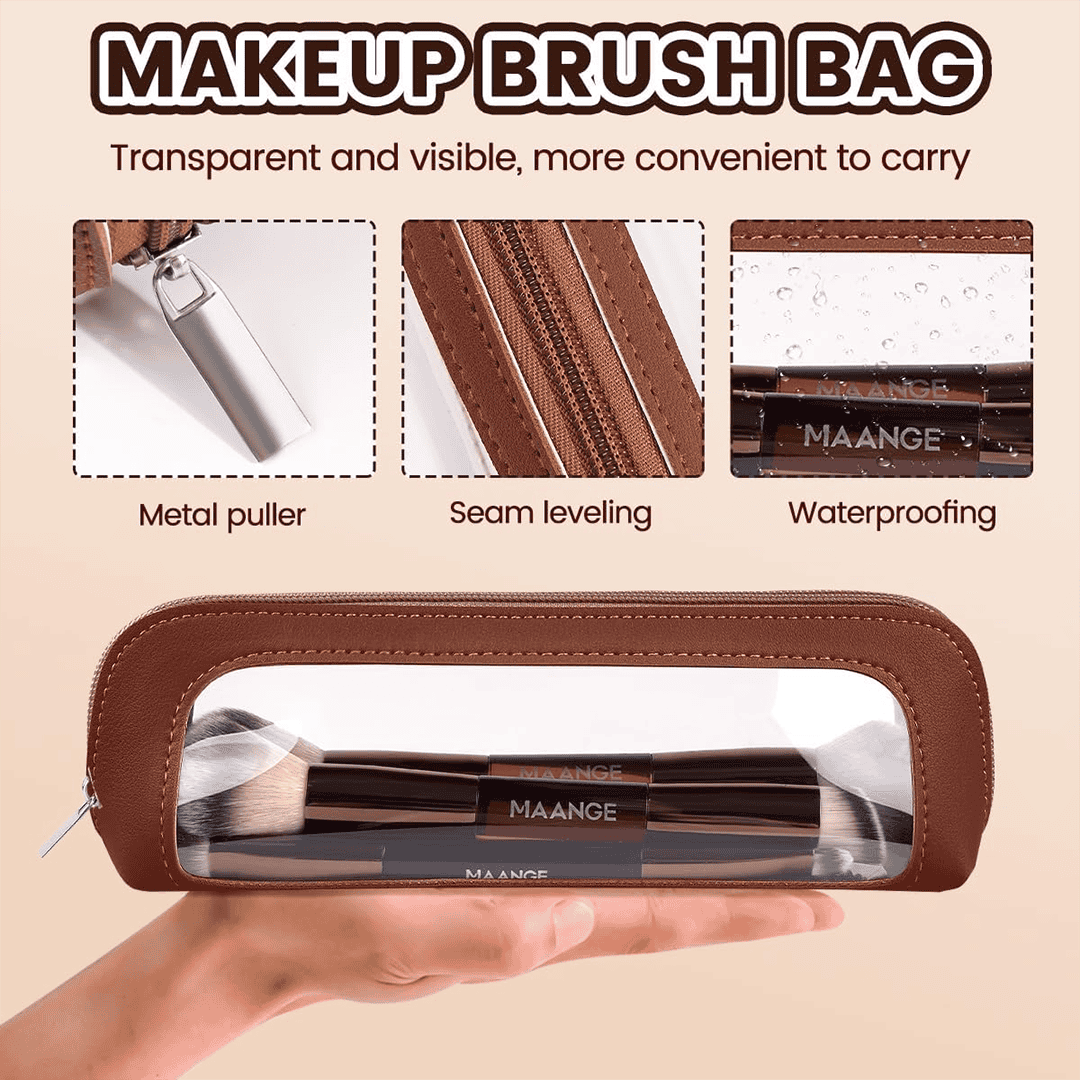 MAANGE 13Pcs Makeup Brush Set + Cosmetics Bag Makeup Tools - XOXO cosmetics