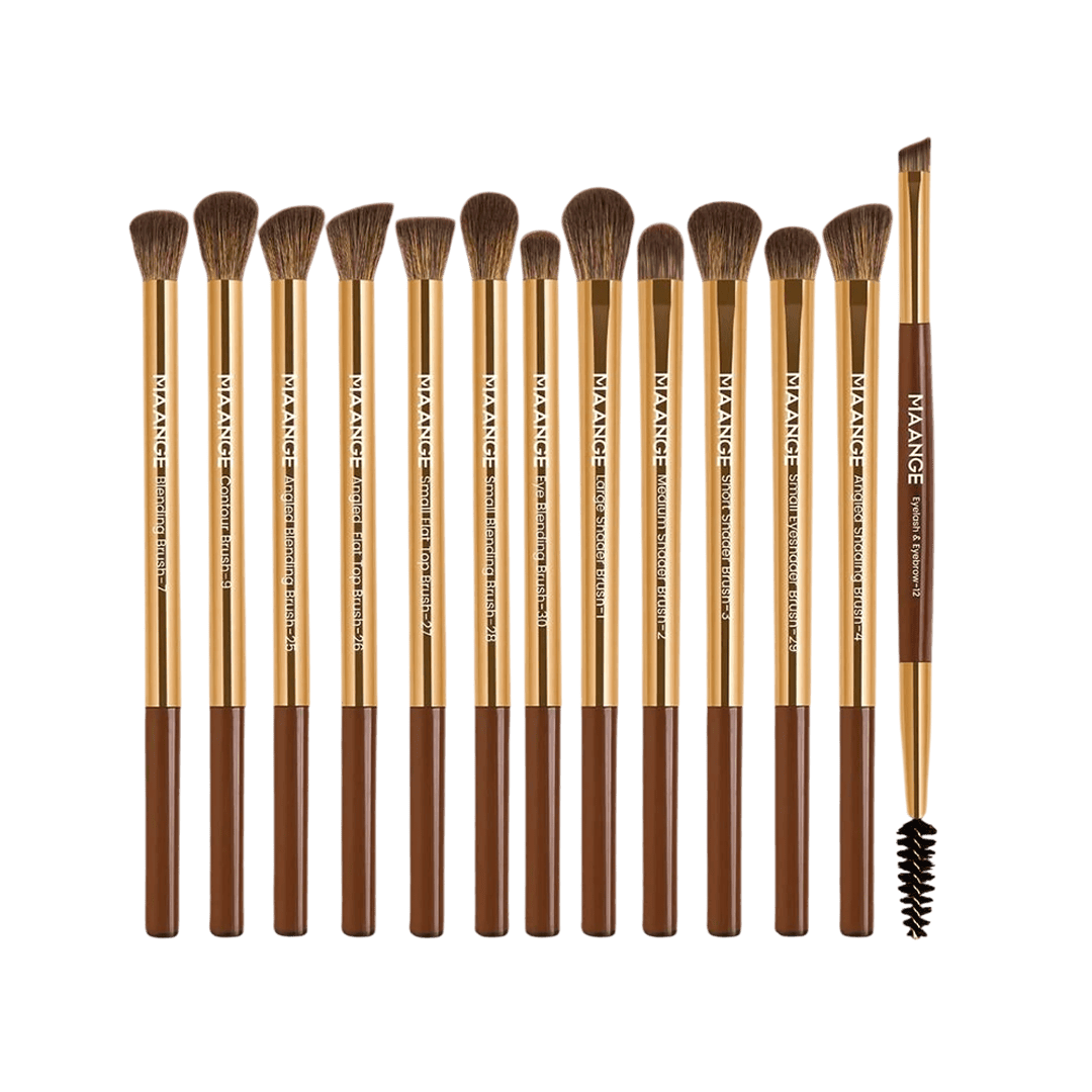 MAANGE 13pcs Aluminum Tube Durable Multi-Functional Travel Makeup Brush Set Makeup Tools - XOXO cosmetics