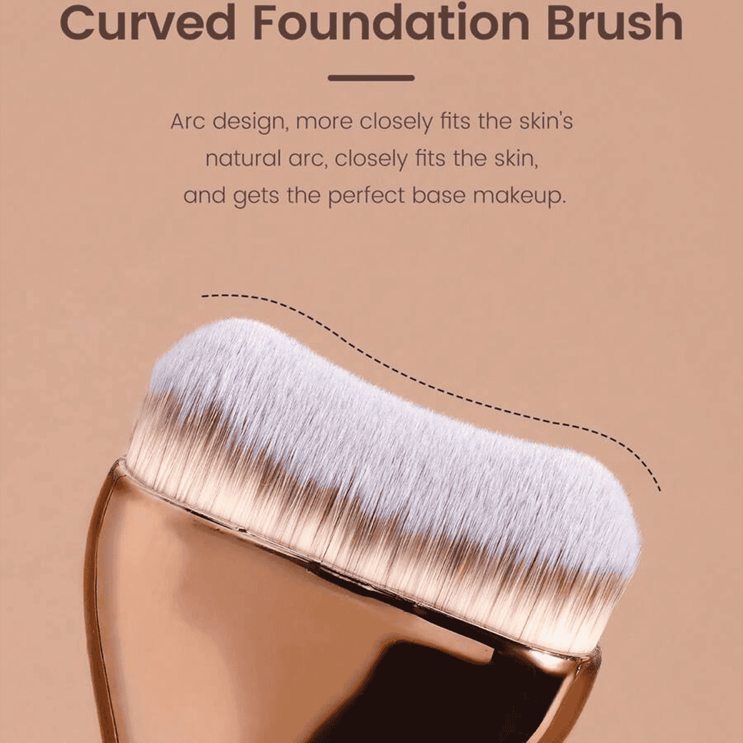 MAANGE 1pc Soft Travel Makeup Brush Set Coffee Brown Makeup Tools - XOXO cosmetics