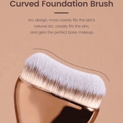 MAANGE 1pc Soft Travel Makeup Brush Set Coffee Brown Makeup Tools - XOXO cosmetics