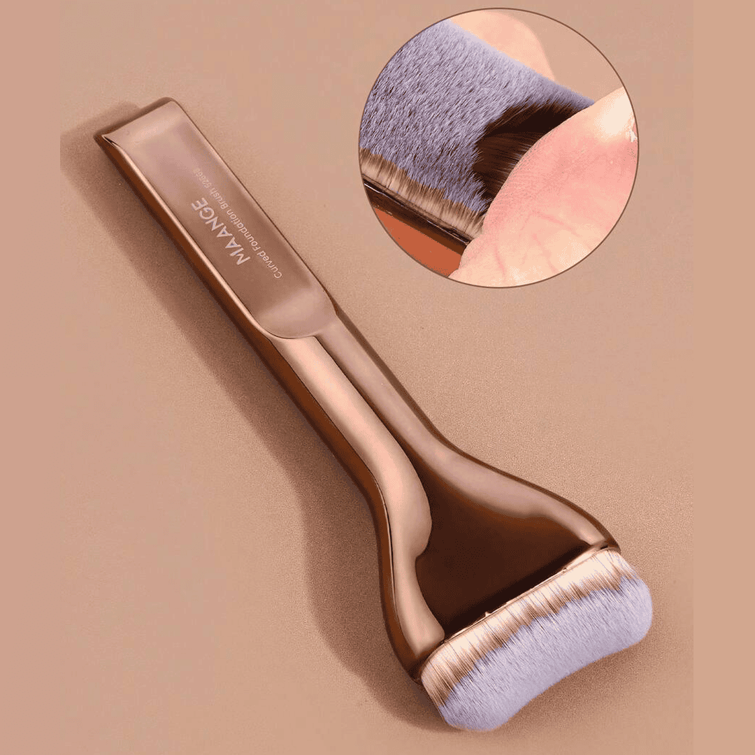 MAANGE 1pc Soft Travel Makeup Brush Set Coffee Brown Makeup Tools - XOXO cosmetics