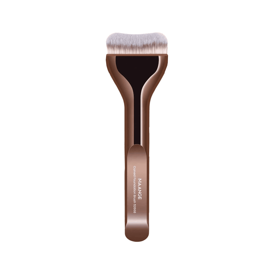 MAANGE 1pc Soft Travel Makeup Brush Set Coffee Brown Makeup Tools - XOXO cosmetics