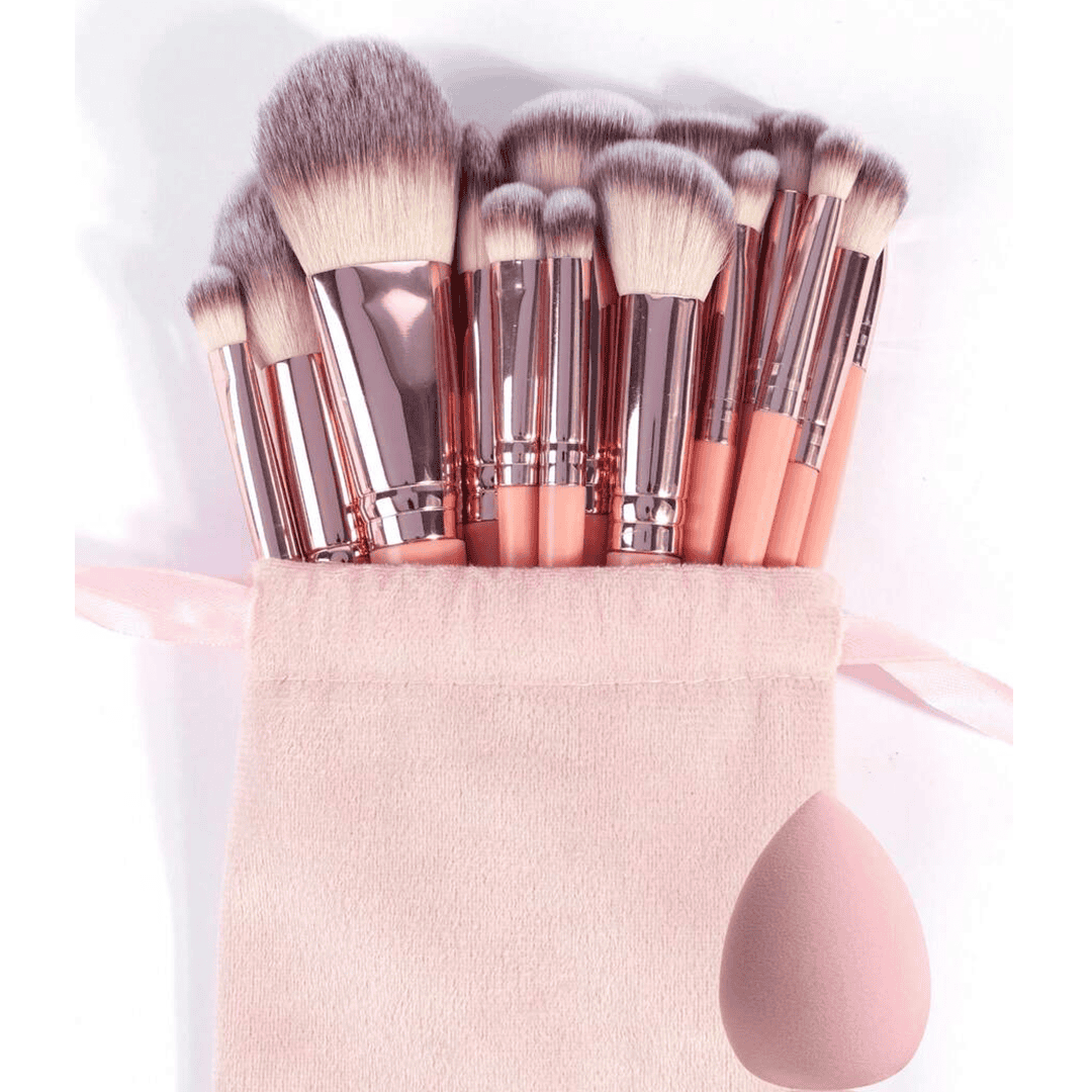 MAANGE 20Pcs Makeup Brushes + 1 Powder Puff + 1 Storage Bag Makeup Tools - XOXO cosmetics