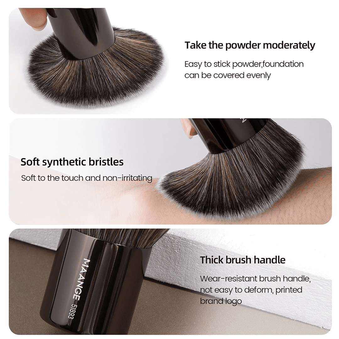 MAANGE 20Pcs Professional Makeup Brushes + 1pc Powder Puff Balck Makeup Tools - XOXO cosmetics