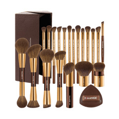 MAANGE 20Pcs Professional Makeup Brushes + 1pc Powder Puff Makeup Tools - XOXO cosmetics