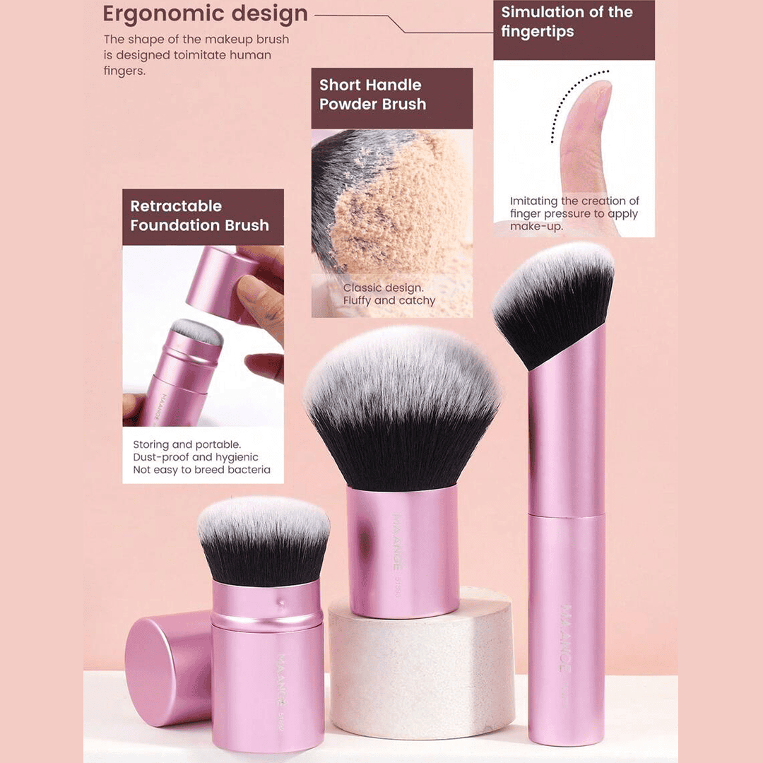 MAANGE 20Pcs Professional Makeup Brushes + 1pc Powder Puff Makeup Tools - XOXO cosmetics