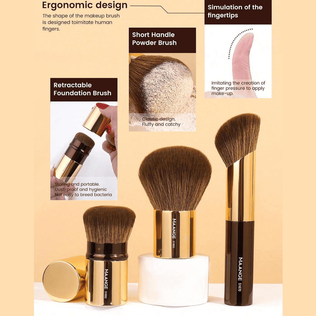 MAANGE 20Pcs Professional Makeup Brushes + 1pc Powder Puff Makeup Tools - XOXO cosmetics