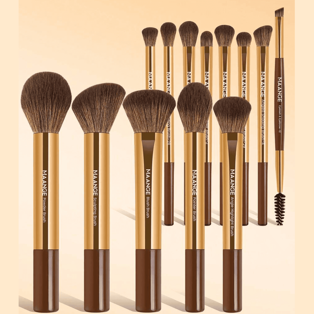 MAANGE 20Pcs Professional Makeup Brushes + 1pc Powder Puff Makeup Tools - XOXO cosmetics