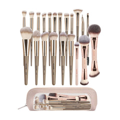 MAANGE 21pcs Professional Makeup Brush Set + Bag Makeup Tools - XOXO cosmetics