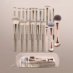 MAANGE 21pcs Professional Makeup Brush Set + Bag Makeup Tools - XOXO cosmetics