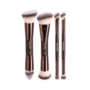 MAANGE 4Pcs Double Headed Soft Natural Synthetic Hair Cosmetic Brush Set Makeup Tools - XOXO cosmetics
