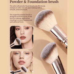 MAANGE 4pcs Professional Double-Headed Makeup Brush Set + 1Pc Velvet Bag Makeup Tools - XOXO cosmetics