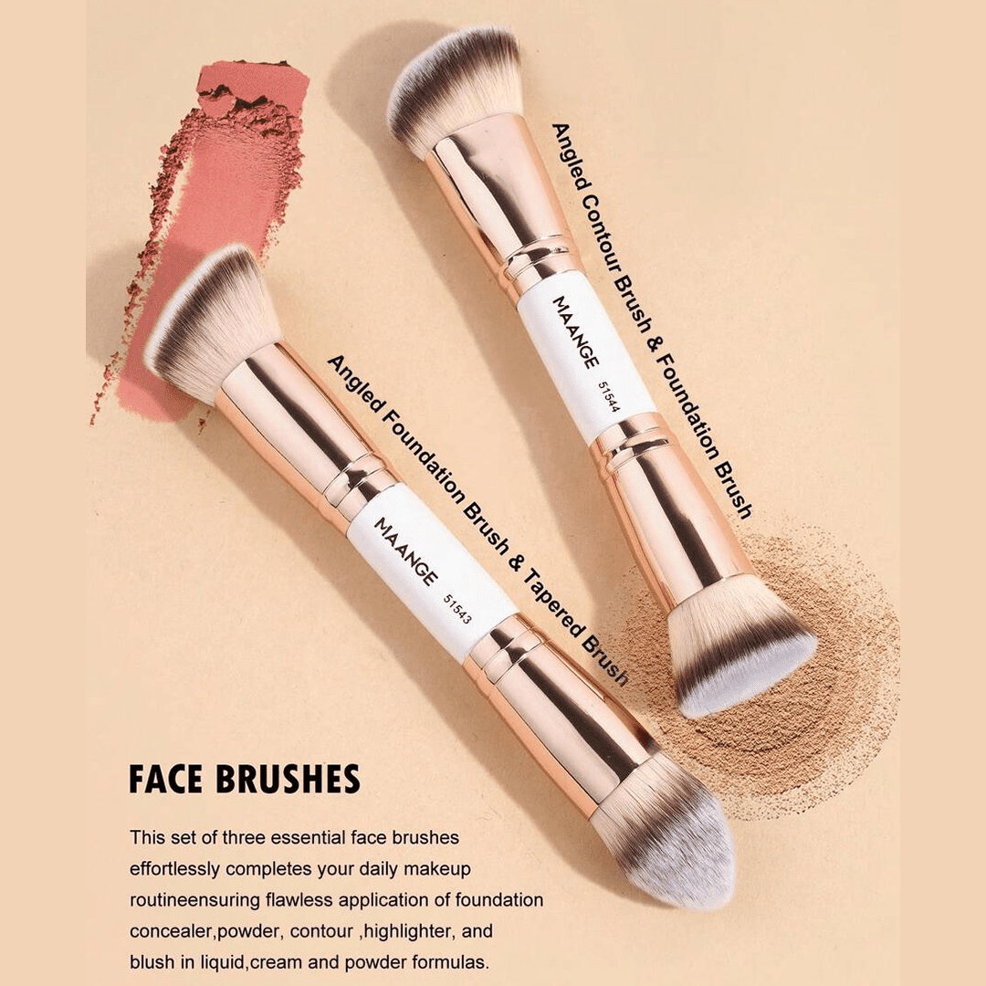 MAANGE 5Pcs Professional Facial Double-Ended Makeup Brush Set - Style 4 Makeup Tools - XOXO cosmetics