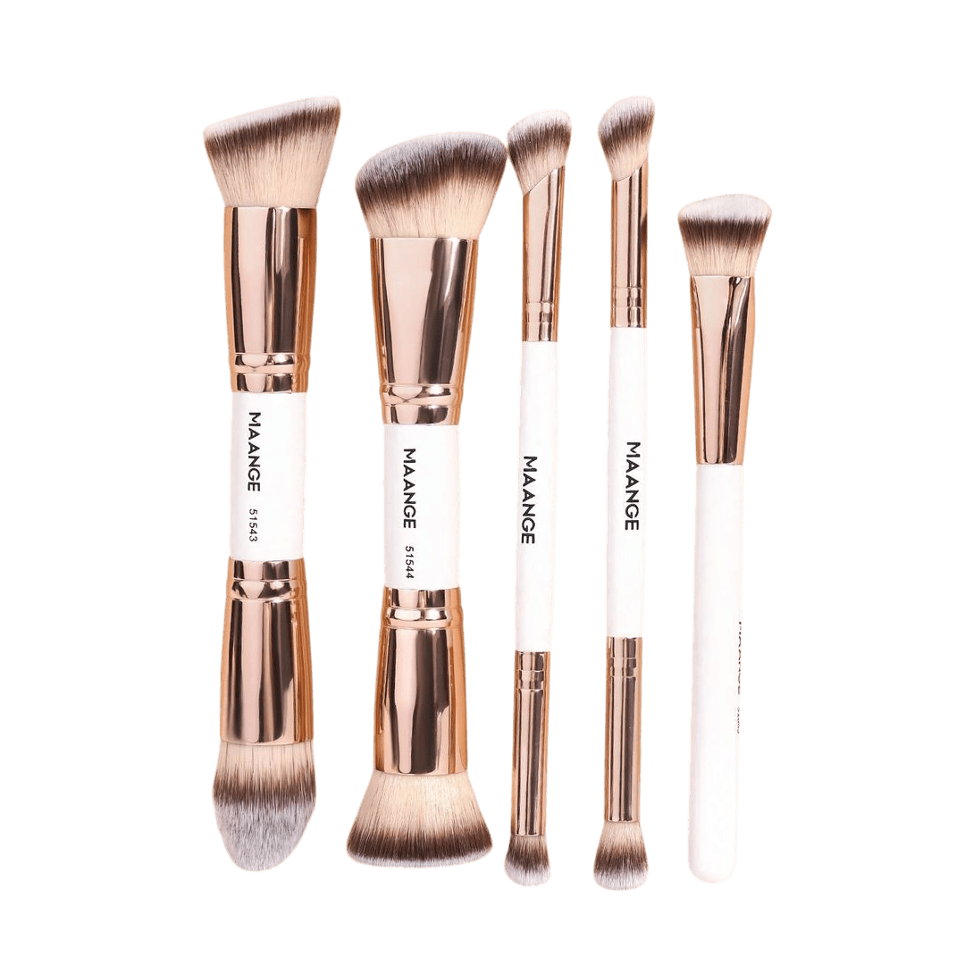 MAANGE 5Pcs Professional Facial Double-Ended Makeup Brush Set - Style 4 Makeup Tools - XOXO cosmetics