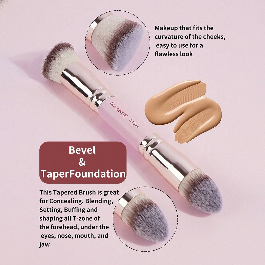 MAANGE 5Pcs Professional Facial Double-Ended Makeup Brush Set Makeup Tools - XOXO cosmetics