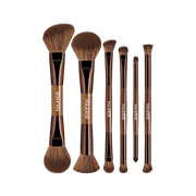MAANGE 6Pcs Double Headed Soft Natural Synthetic Hair Cosmetic Brush Set Makeup Tools - XOXO cosmetics