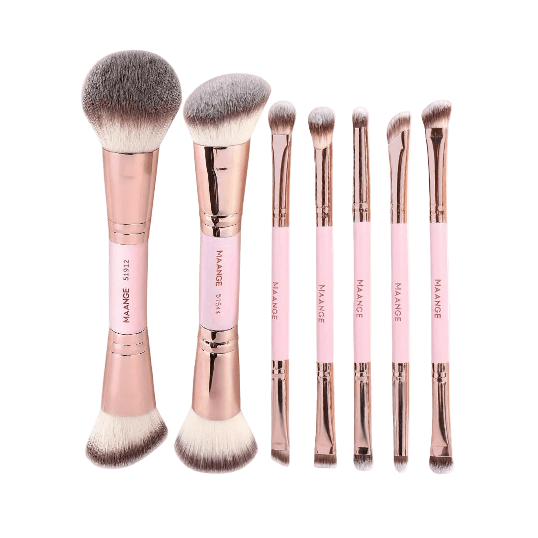 MAANGE 7Pcs Dual-Ended Makeup Brush Set Makeup Tools - XOXO cosmetics