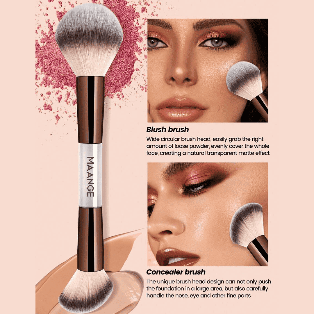 MAANGE 7pcs Professional Dual-Ended Makeup Brush Set + Cosmetics Bag Makeup Tools - XOXO cosmetics
