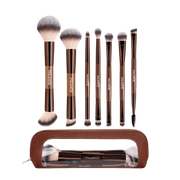 MAANGE 7pcs Professional Dual-Ended Makeup Brush Set + Cosmetics Bag Makeup Tools - XOXO cosmetics