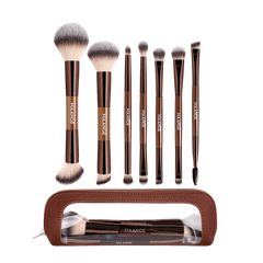 MAANGE 7pcs Professional Dual-Ended Makeup Brush Set + Cosmetics Bag Makeup Tools - XOXO cosmetics