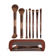MAANGE 7pcs Soft Dual-Ended Multi-Functional Makeup Brush Set + Cosmetics Bag Makeup Tools - XOXO cosmetics