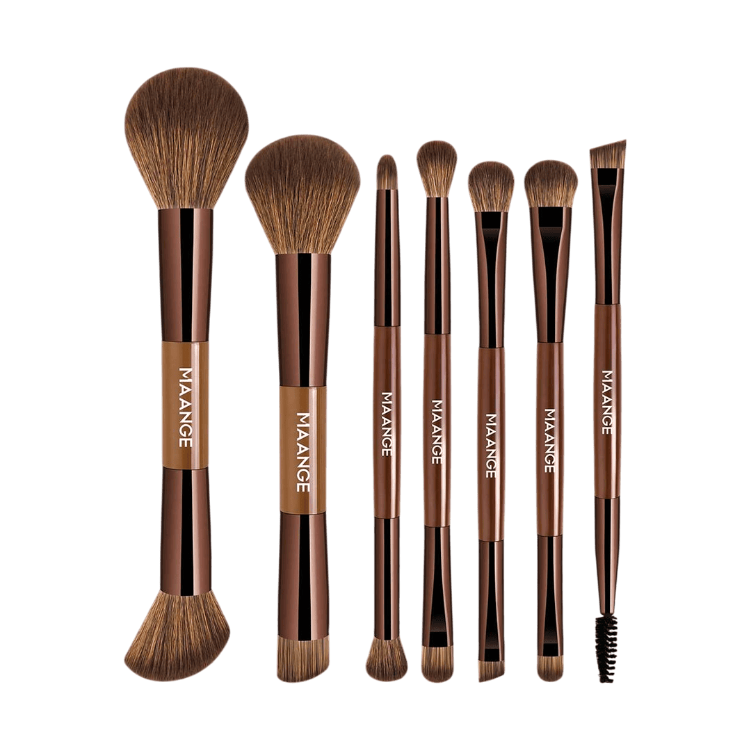 MAANGE 7pcs Soft Dual-Ended Multi-Functional Makeup Brush Set Makeup Tools - XOXO cosmetics