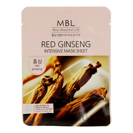 MBL Rejuvenating Mask With Red Ginseng Intensive Mask Sheet Face Mask - XOXO cosmetics