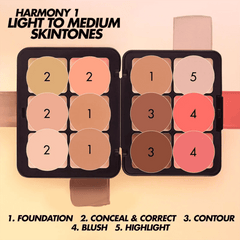 Makeup Forever HD Skin All-In-One Face Palette - Harmonie 1 Face Palette - XOXO cosmetics