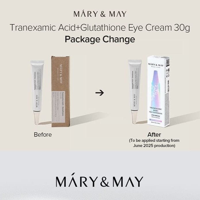 Mary & May Tranexamic Acid + Glutathione Eye Cream XOXO Beauty & Cosmetics Mary & May Tranexamic Acid + Glutathione Eye Cream XOXO Beauty & Cosmetics