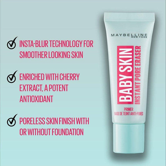 Maybelline Baby Skin Instant Pore Eraser Primer - XOXO cosmetics