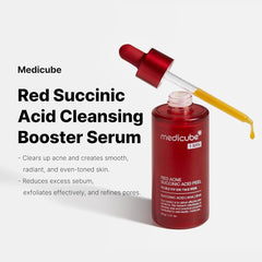 Medicube 1 MIN Red Acne Succinic Acid Peel - 40g Face Serum - XOXO cosmetics