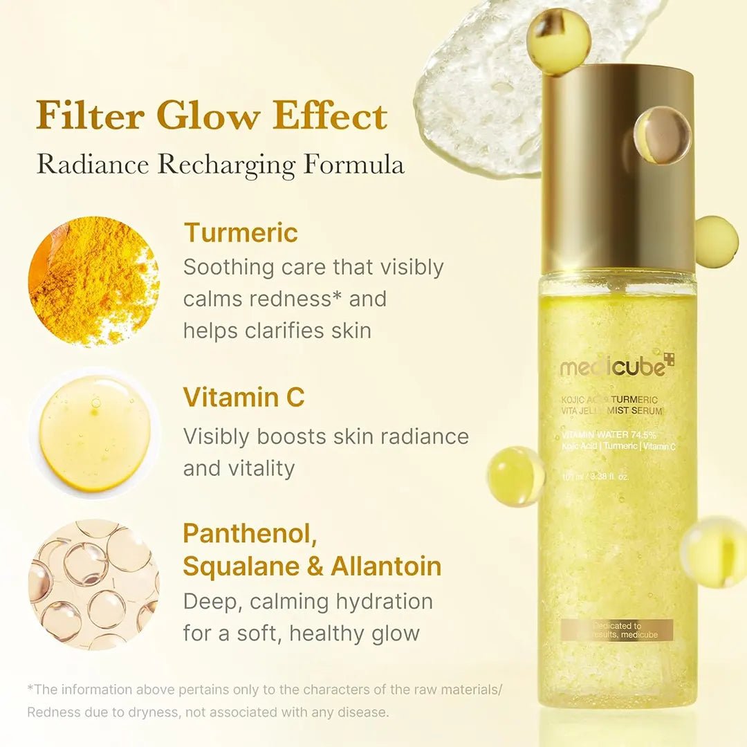 Medicube Kojic Acid Turmeric Vita Jelly Mist Serum - 100ml Face Serum - XOXO cosmetics