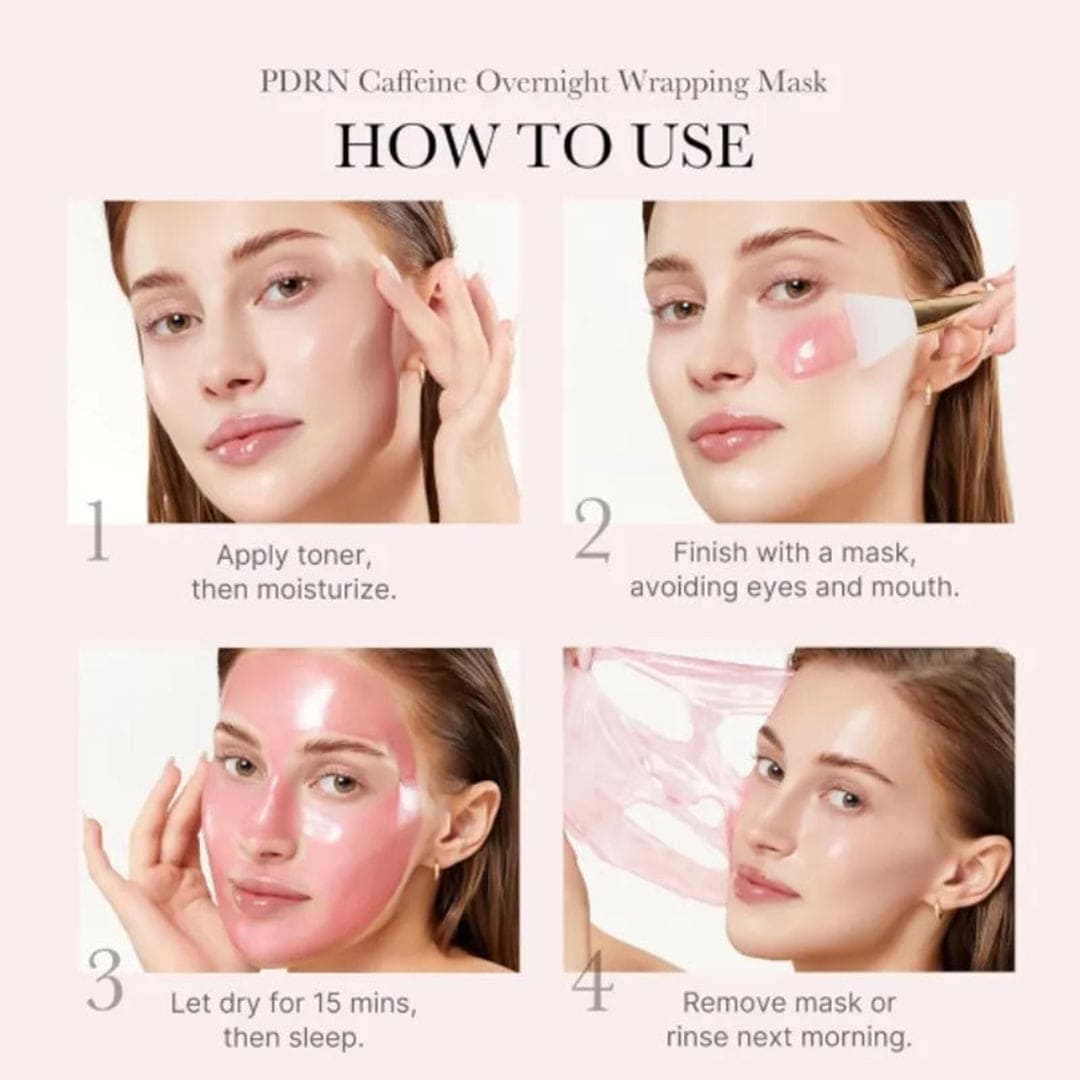 Medicube PDRN Pink Caffeine Night Wrapping Mask - 75ml Face Mask - XOXO cosmetics
