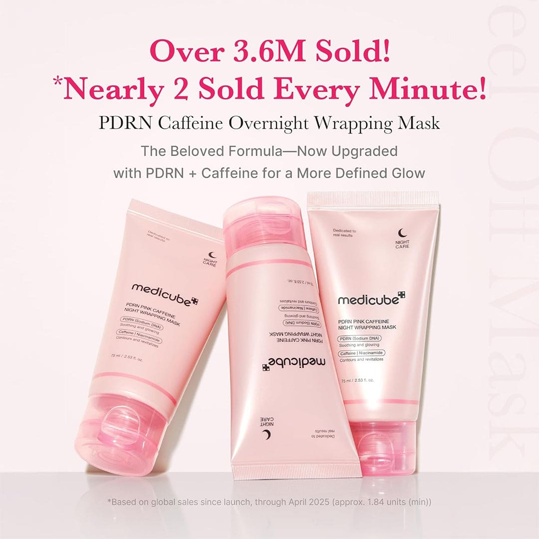 Medicube PDRN Pink Caffeine Night Wrapping Mask - 75ml Face Mask - XOXO cosmetics