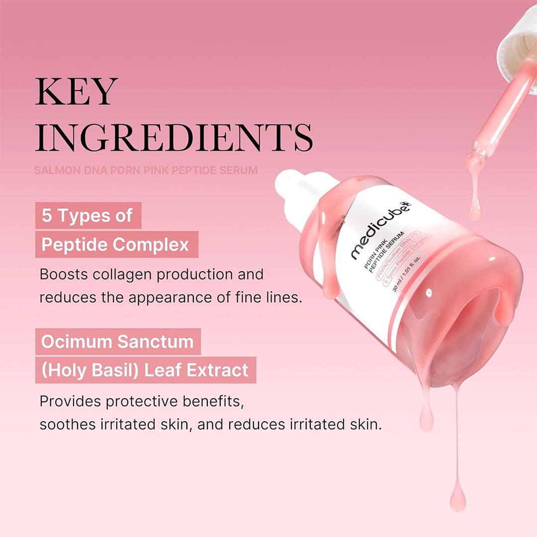 Medicube PDRN Pink Peptide Serum - 30ml Face Serum - XOXO cosmetics